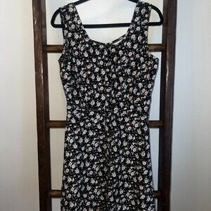 Blu Pepper Floral Mini Dress - Strappy Back - Size: M